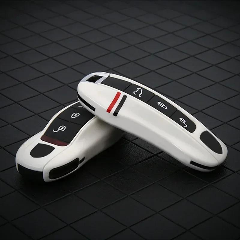 For Porsche 718 Cayenne Panamera 911 Macan Key Case Key Cover Taycan Cayman Boxster Key Shell Car Accessories Protective Case