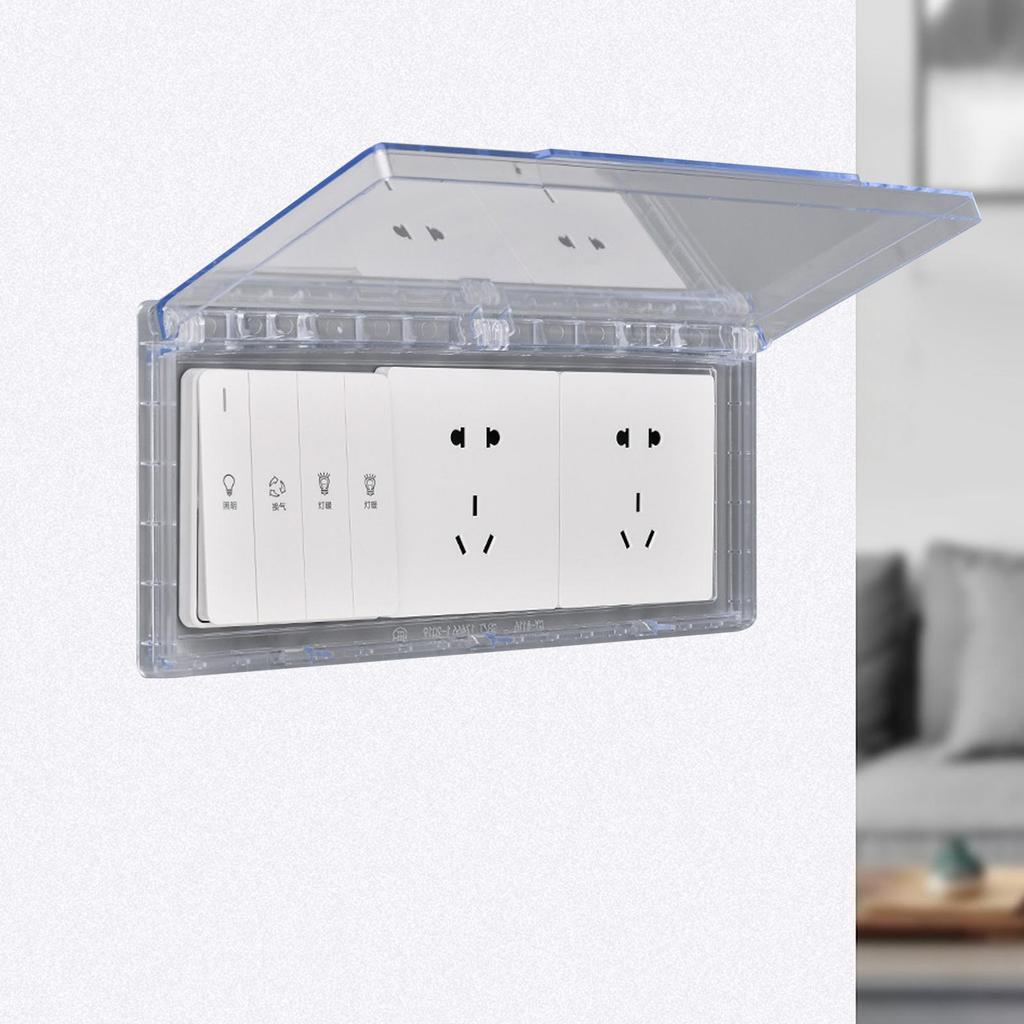 3'lü Su Geçirmez Priz Kapağı Dış Mekan Priz Koruyucu Soket Panel Kapağı Restoran Banyo Oturma Odası Mutfak İçin