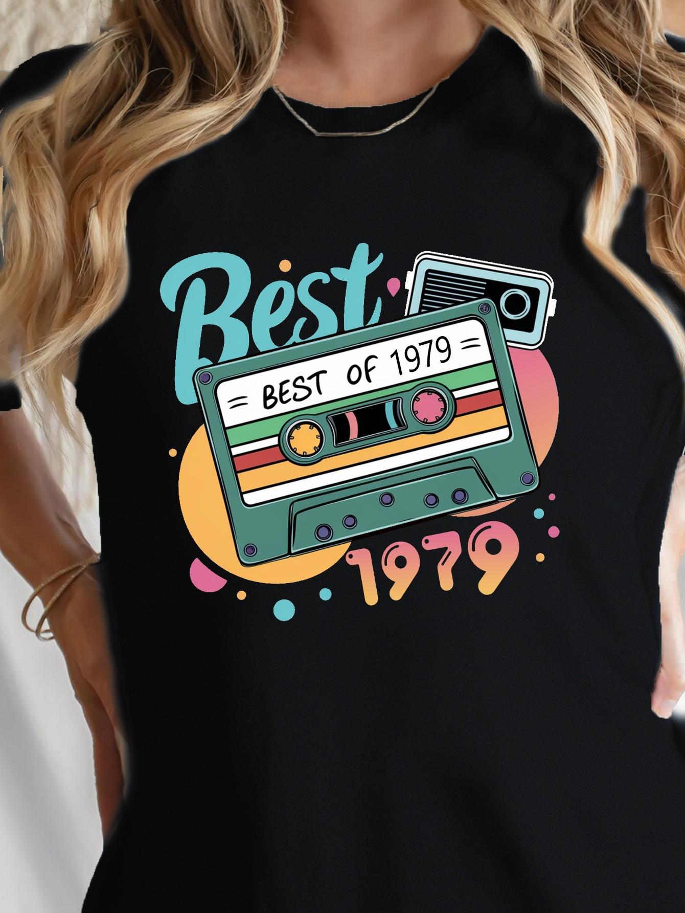 

BEST OF 1979 Pure Womens Tshirt Harajuku Short Sleeve Casual Womens Tshirt Clothing Street Tops Tees Aesthetic Clothes 4XL