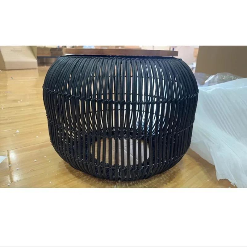 Retro Design Restaurant Rattan Pendant Light Southeast Asian Style Living Room Restaurant Pendant Light Hanging Island Lighting