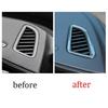 2015-21 Dashboard Side Outlet Vent Covrs Trim Sliver Steel For Benz C-Class W205