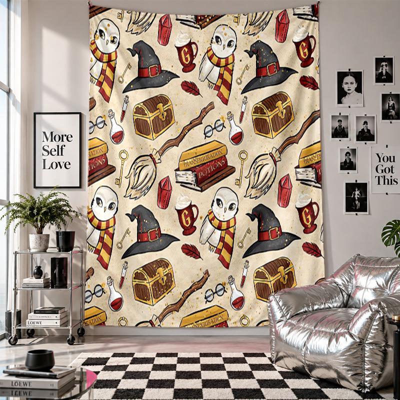 Wall TapestryWizarding World Art Hanging Cloth Decorative Background Cover for Room Decoration