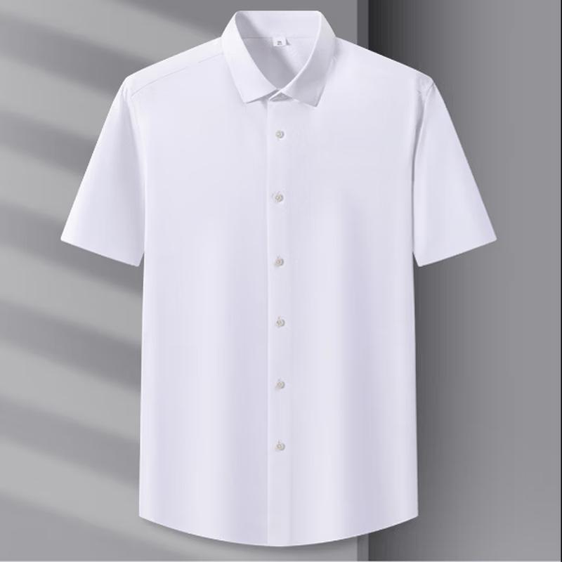 Qidingbao Men s Non-Iron Anti-Wrinkle Short Sleeve Shirt 9XL
