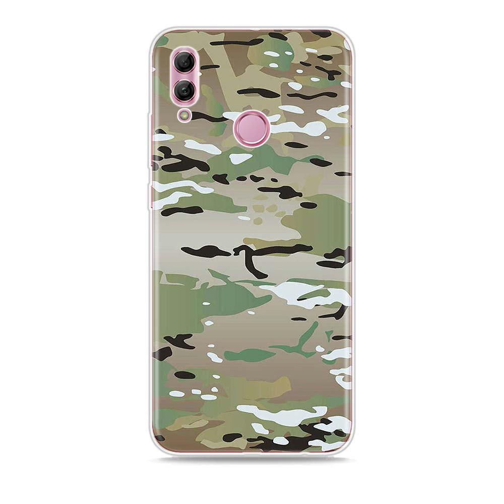 Armádní kamuflážní maskovací silikonový kryt pro Honor 30 30S 30i 9 10 9A 9C 9S 9N 10i 10X 9X Lite Pro 5G pouzdro na telefon