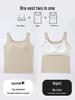 Women's Slim Fit Cotton Camisole: Versatile Spring/Summer Sleeveless Top with Chest Pads