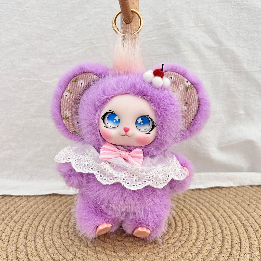 Cartoon Vinyl Plush Doll Kawaii Koala Hanging Keychain Keyring Bag Pendant Party Gift