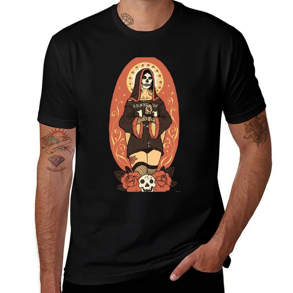 Santa Muerte Tshirt Plus Size Basic Cotton Tshirt