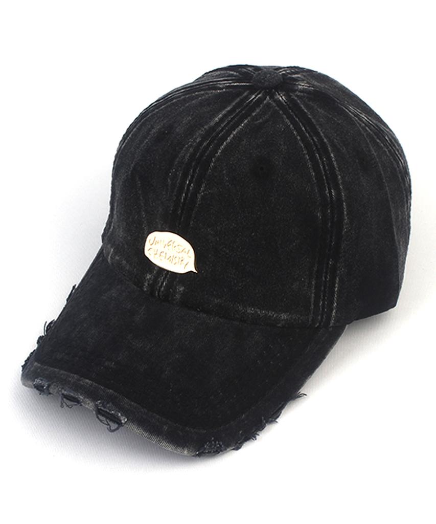 Yunibeosyeolkemiseuteuli Vintage Washing Bubble Black Ballcap