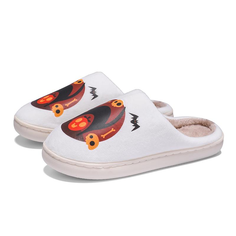 

Модные зимние тапочки для пар с накидкой на пальцы ног, теплые клетчатые хлопковые тапочки с толстой мягкой подошвой, мужские и женские, для дома, на плоской подошве, нескользящая обувь 44-45 белый