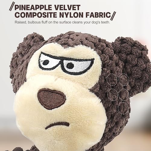 Dog Toys for Large Dogs, Durable Plush Squeaky Chew Toys, Interactive Puppy Teething Toys, Tough Chew Toys for Aggressive Chewers (Style 3)