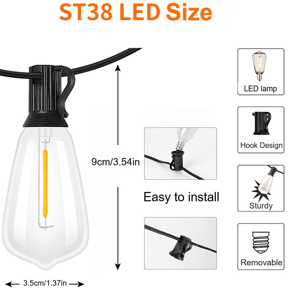 Garden Solar String Lights Led Remote Control Outdoor Lamps Waterproof Outdoor Solar Led Light For Party Camping Tent Decoration