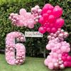 Hot Pink Balloons Garland Pastel Pink Balloon Arch Kit Baby Shower Gender Reveal Wedding Anniversary Birthday Party Decoration