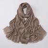 Versatile Solid Bamboo Yarn Scarf Soft Comfortable Autumn Winter Head Wrap For Women