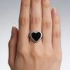 Openable Heart Shape Daily Wear Rings Stainless Steel Texture Stylish Women Rings Suitable for Anniversaries Dating