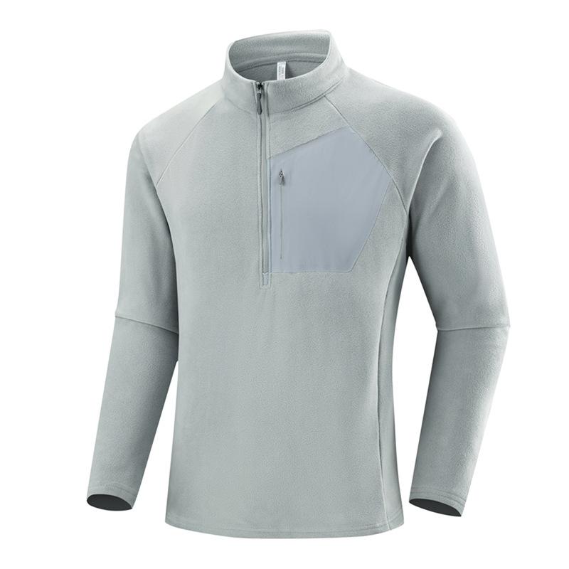 Jachetă Fleece de Exterior pentru Toamnă și Iarnă pentru Bărbați cu Fermoar, Top Fleece pentru Bărbați, Hanorac Fleece Gros și Călduros pentru Bărbați, Jachetă Fleece pentru Bărbați