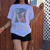 Vintage 90s Cowgirl Hat Smoking Woman Portrait Graphic Tee Cotton Mens Womens T Shirt Summer Streetwear