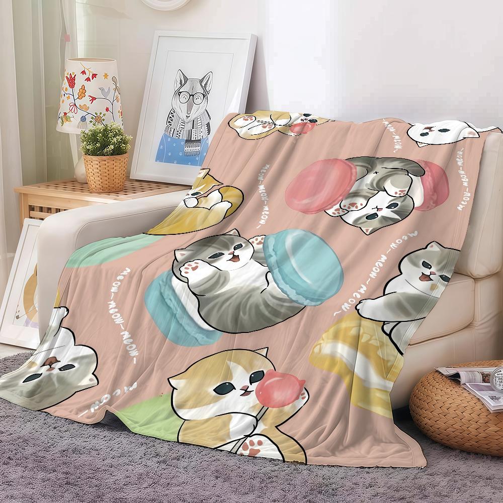 

Мультяшный M-Mofusand C-кот Милый Плед Теплый И Мягкий Подходит Для Спальни Гостиной Дивана Кровати Офиса Путешествий Кемпинга 30x40in