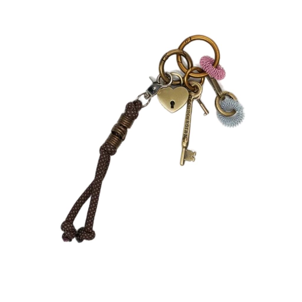 Vintage Heart Key Pendant Handcraft Designs Sturdy Alloy Materials Portable for Fashion Enthusiasts and Retro Lovers