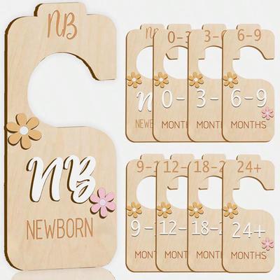 Wooden Closet Dividers with Colorful Patterns, Suitable for Room Clothing Love Valentine
