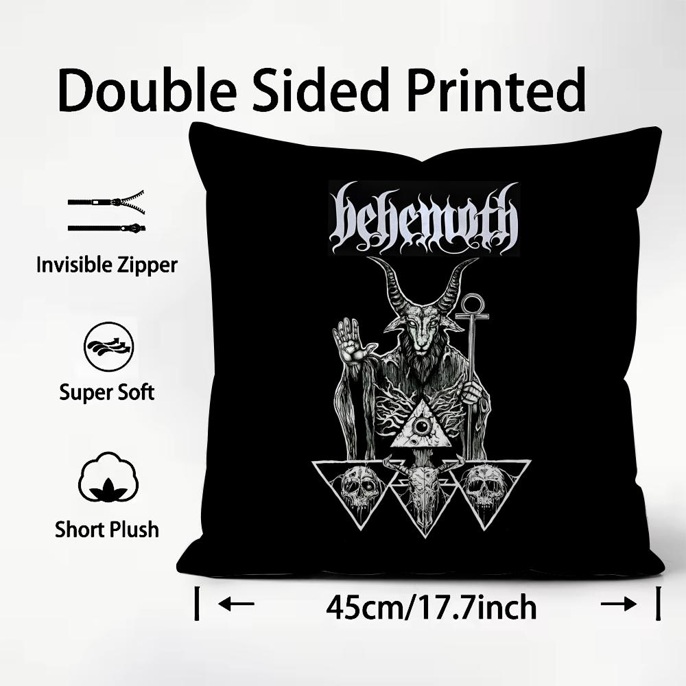 

BBEHEMOTH Band Cushion Cover Plush Fabric Soft DoubleSided Printed Sofa Warm Winter Home Child Gift Pillow Case 30x30cm