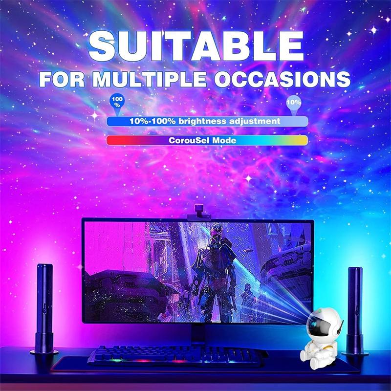Star Projector Galaxy Night Light Astronaut Space Projector Starry Nebula Ceiling Led Lamp For Bedroom Home Decorative Kids Gift