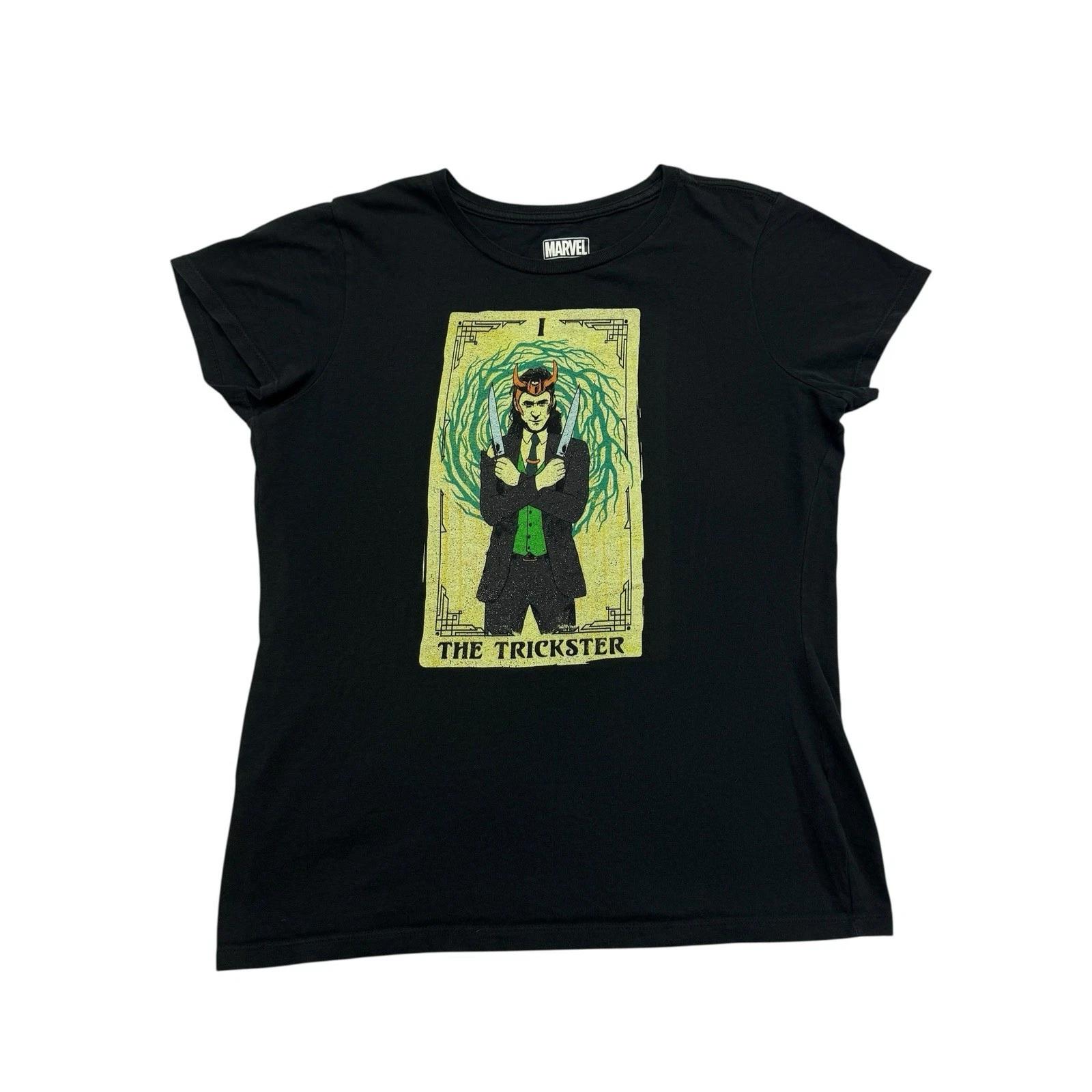

Женская футболка Marvel Loki Размер S Черная Трикстер Короткий рукав Комиксы 3XL