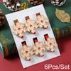 6PCS/SET Popular Christmas cartoon wooden clip with cute and exquisite decoration atmosphere