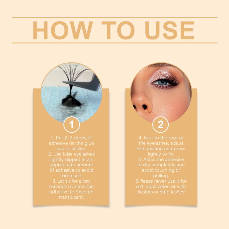 Strong Hold Eyelash Extension Adhesive Long Lasting Quick Dry Lash Glue Gentle Formula for Sensitive Eyes Brides and Party Makeup
