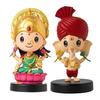 Laxmiji (Green) and Shree Ganesh (Red) Bobblehead Idol | Decoration Items for Home Decor, Car Dashboard, and Office Table | God Statue for Festival