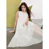 Sancai Elegant Sleeveless Loose A-line Long Dress