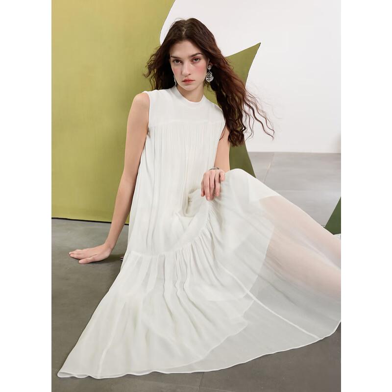 Sancai Elegant Sleeveless Loose A-line Long Dress
