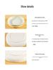 Ceramic Cream Color Block Dish Set, 4/6-Piece Deep Plate Tableware - Modern 2025 Style.