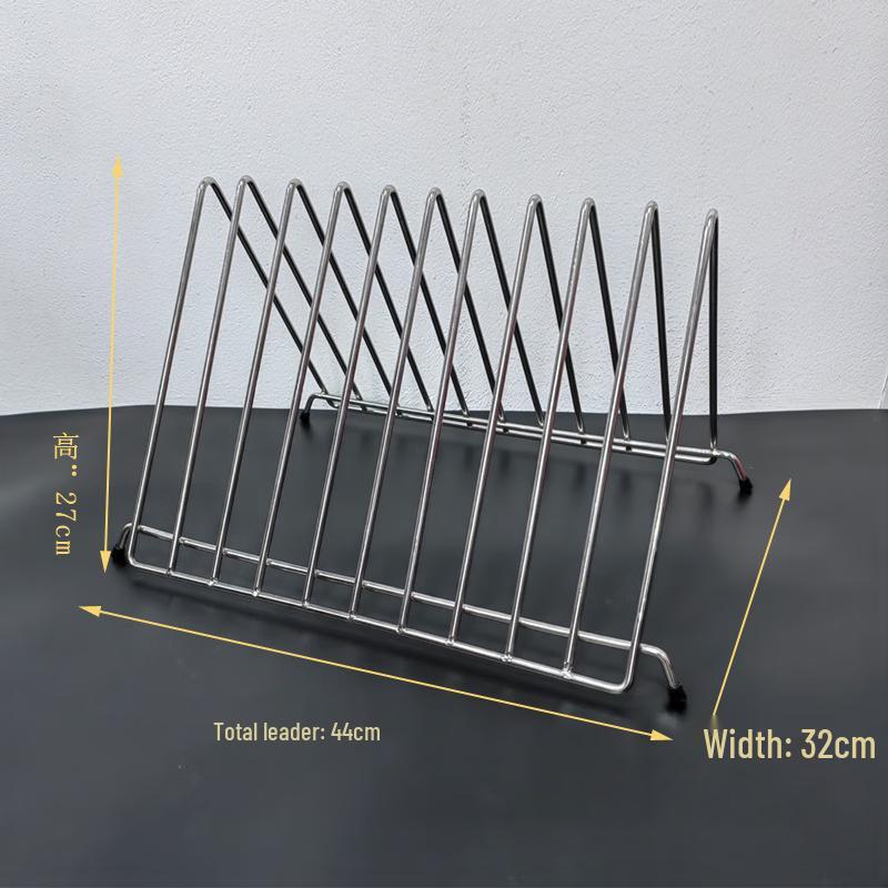 

Zhi Shi Толстая нержавеющая сталь 10-слотовая подставка для разделочных досок