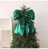 Extra Large Burgundy Velvet Christmas Bow for Tree & Window Decoration