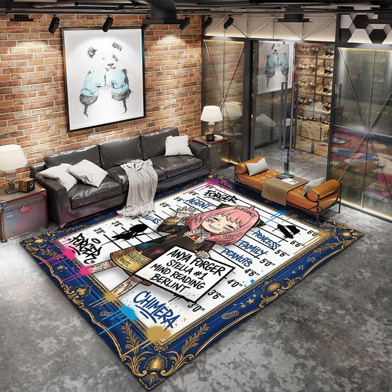 Spy Family Carpet Rug For Living Room Bedroom Home Sofa Decoration Kids Play Nonslip Floor Mat