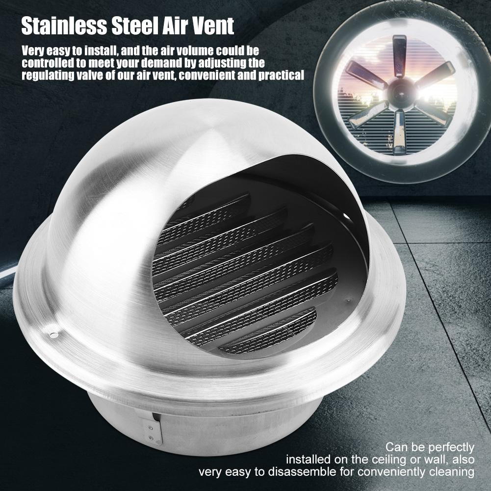 

Stainless Steel Adjustable Wall Ceiling Home Air Vent Round Ventilation Duct Cover