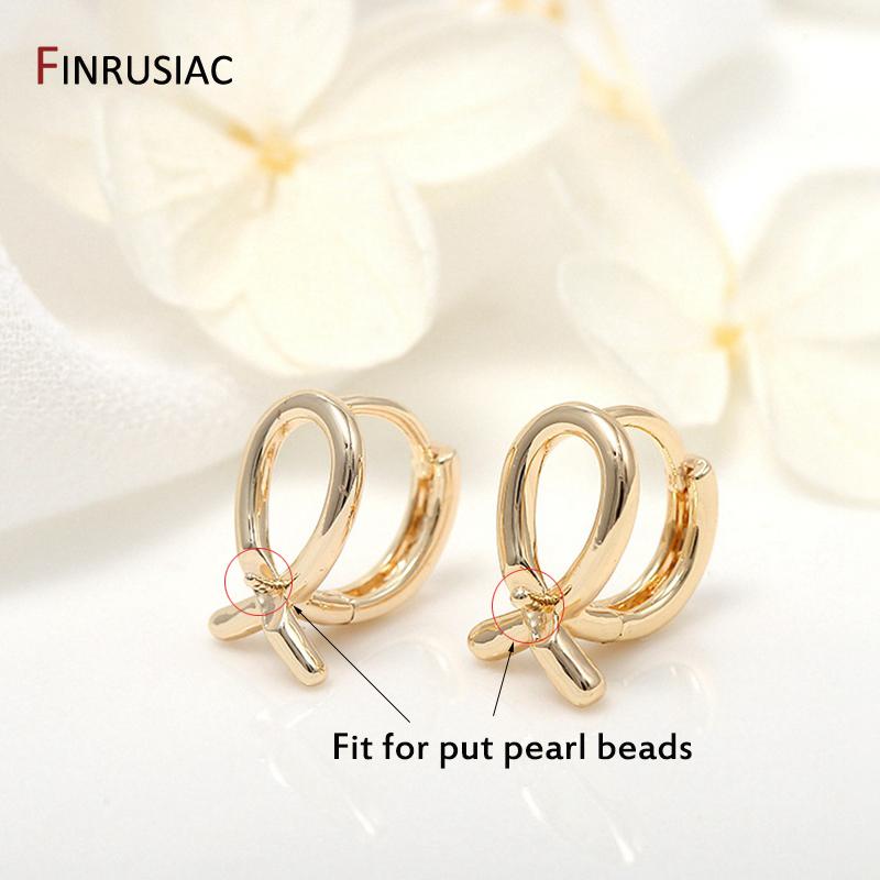 

Fashion Small Size Gold Plated Zircon Hoop Earrings For Women Girls Jewelry Accessories Wholesale