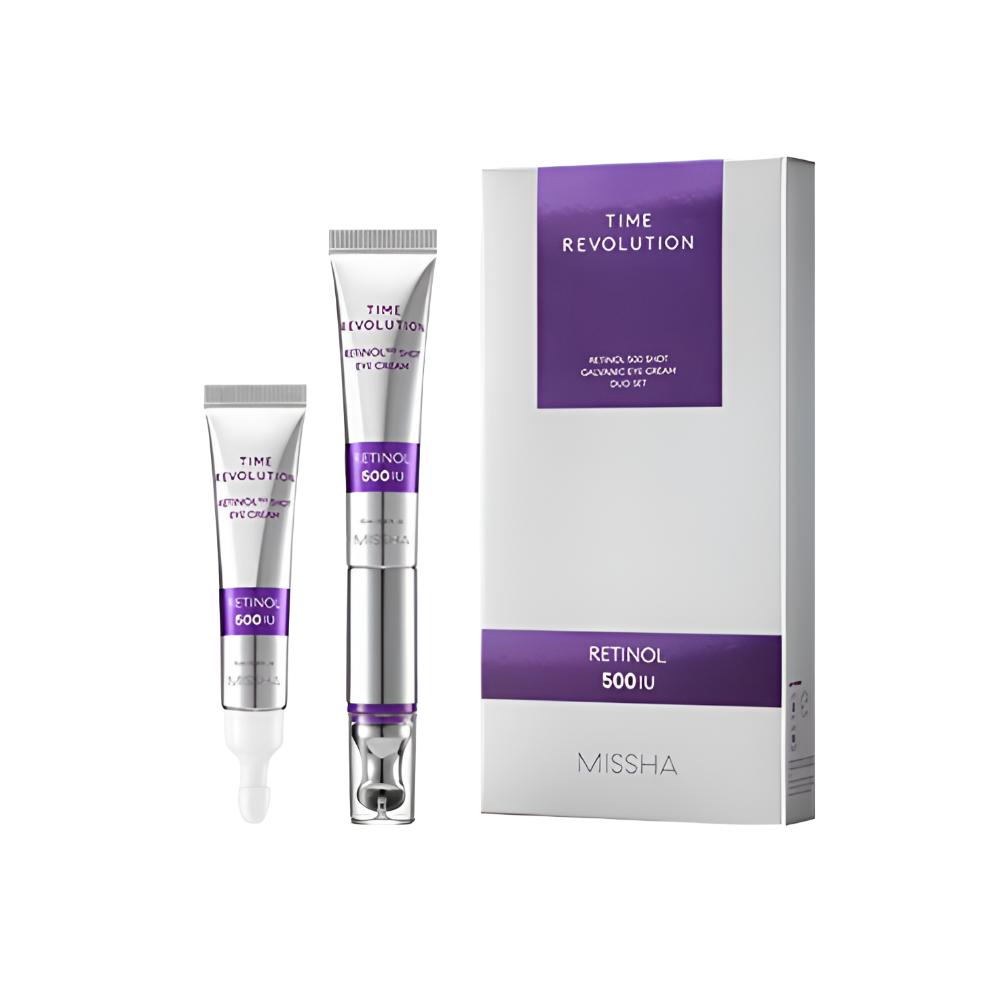 

MISSHA Time Revolution Retinol 500 Shot Galvanic Eye Cream Duo Set Anti-Wrinkle & Firming Care 15ml + 15ml