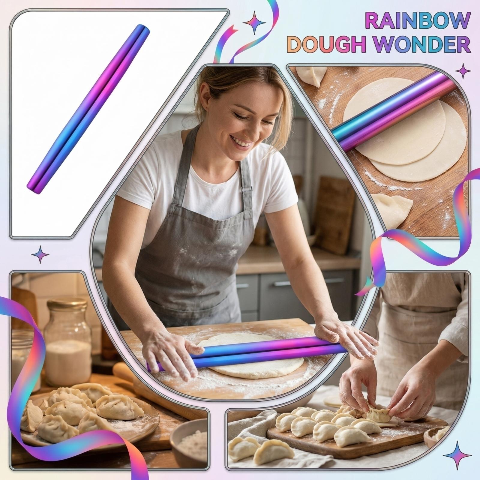 

Stainless Steel Hollow Household Dumpling Skin Rolling Pin one size