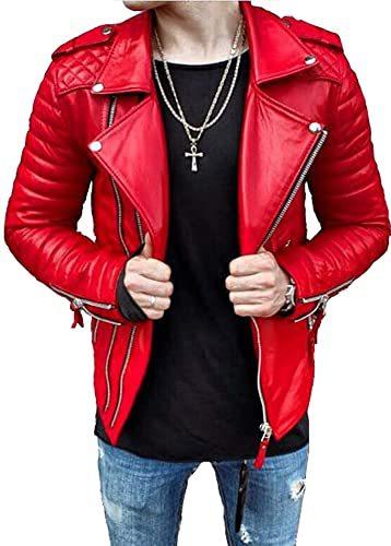 New autumn and winter men's route thickened lapel European and American double zipper motorcycle leather jacket jacket