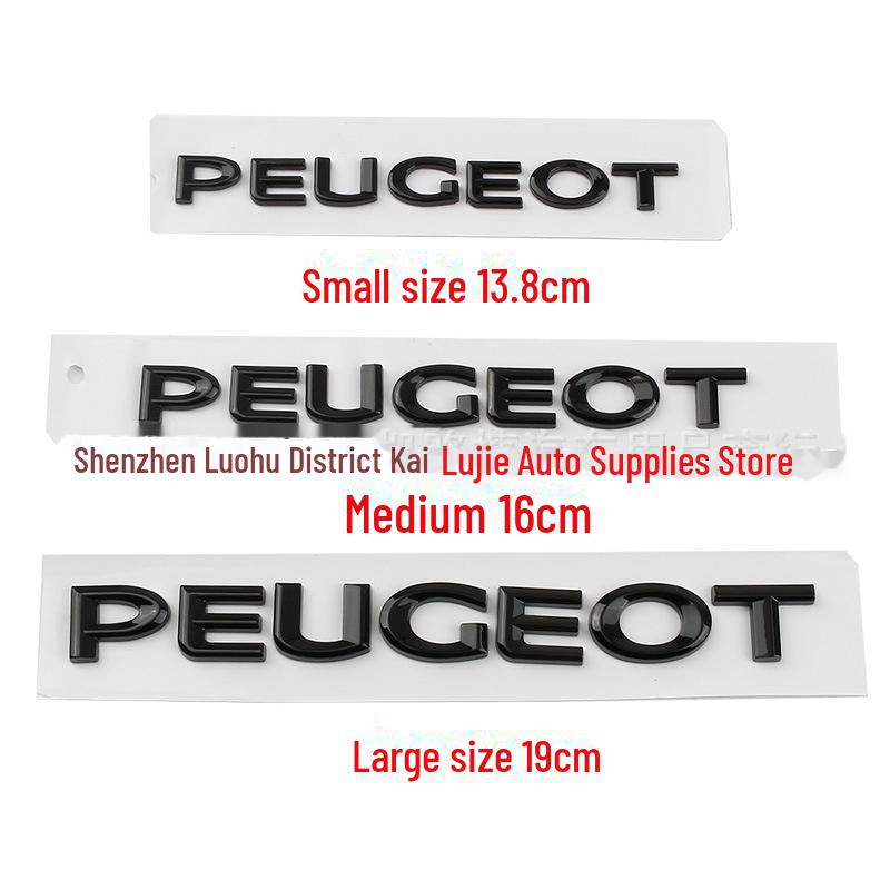 Peugeot Auto Logo Schwanz Label Aufkleber Englisch ABS Chrom Label Änderung