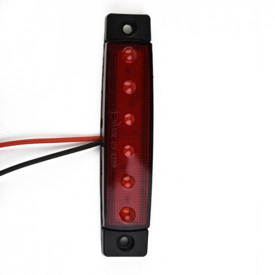 2pcs 6 LED Trailer Car Truck RV Boat Stop Mount Tail Turn Brake Light Bar Sealed
