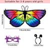 Fancy Dress Butterfly Wings Cape Colorful Kids Costume Fairy Butterfly Costume  Gift