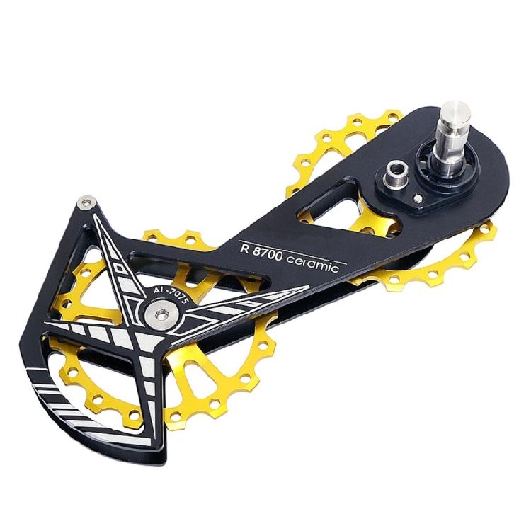 Low Frictions 16T Bike Rear Derailleur Pulley Systems, Aluminum with Ceramic Bearing for R8000 R8800 5800 Climbing Ease