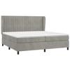 Lit avec sommier et matelas - Maison Exclusive - 200x200cm - Velours gris clair - Tête de lit réglable