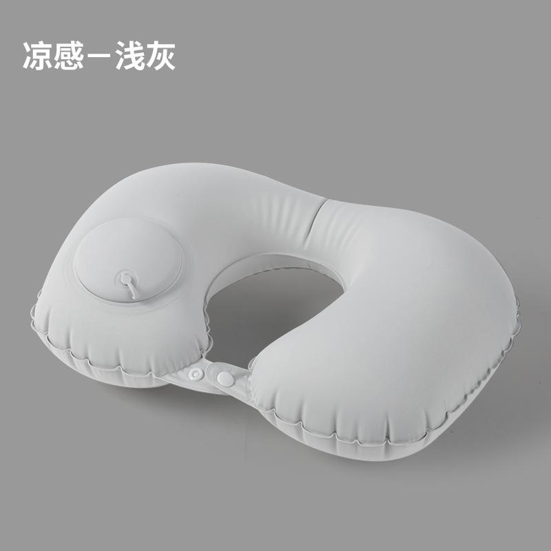 Press inflatable pillow travel portable aircraft headrest can be stored inflatable u-shaped pillow nap neck pillow