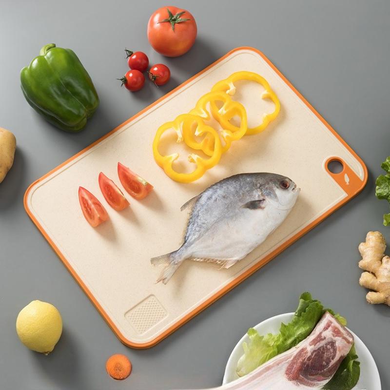 Kitchen Cutting Board Wheat Straw Double-Sided Chopping Boards for Kitchen