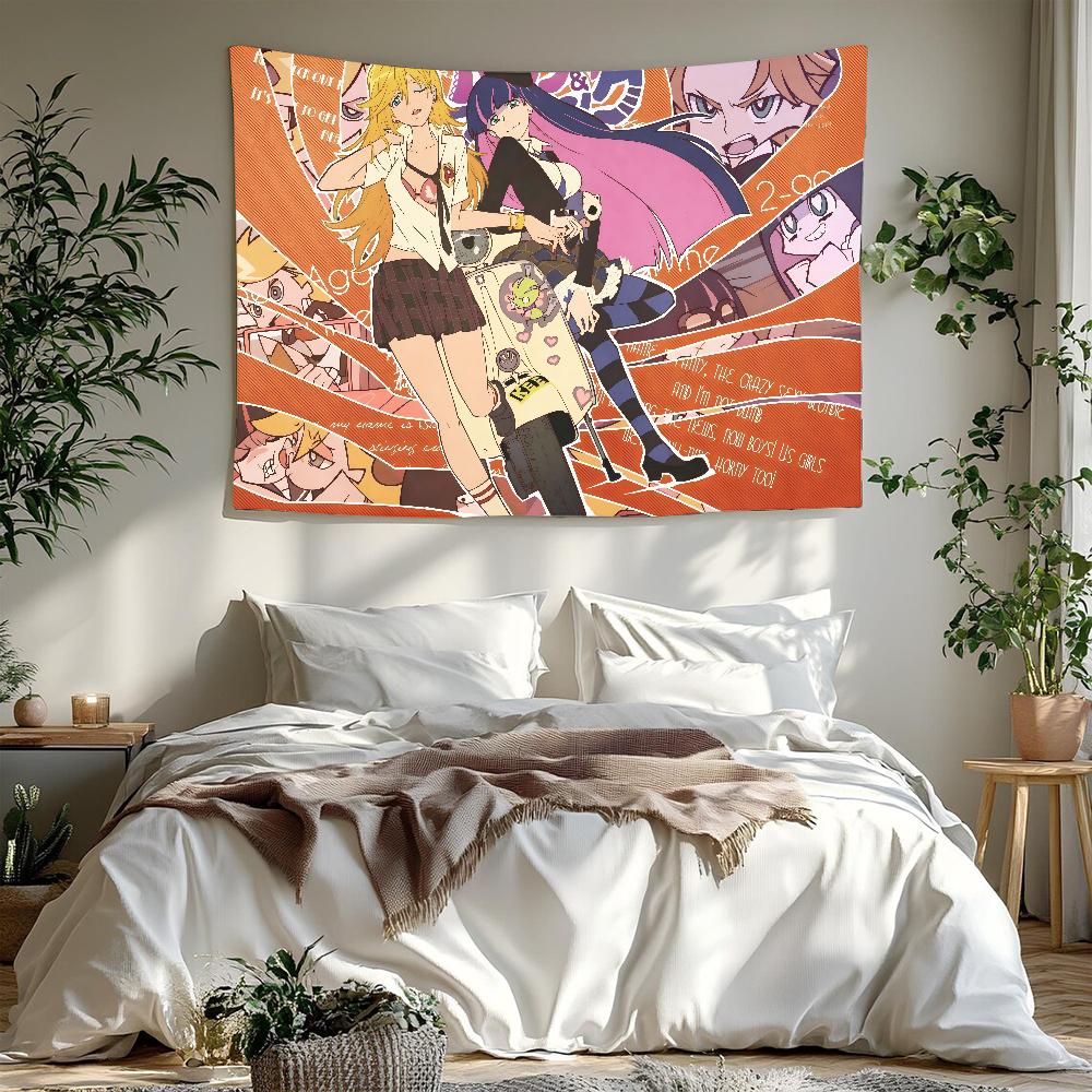 Anime Tapestry Panty And Stocking Colorful Wall Hanging Bohemian Wall Tapestries Mandala Wall Hanging Sheets Spruces Up Dorms