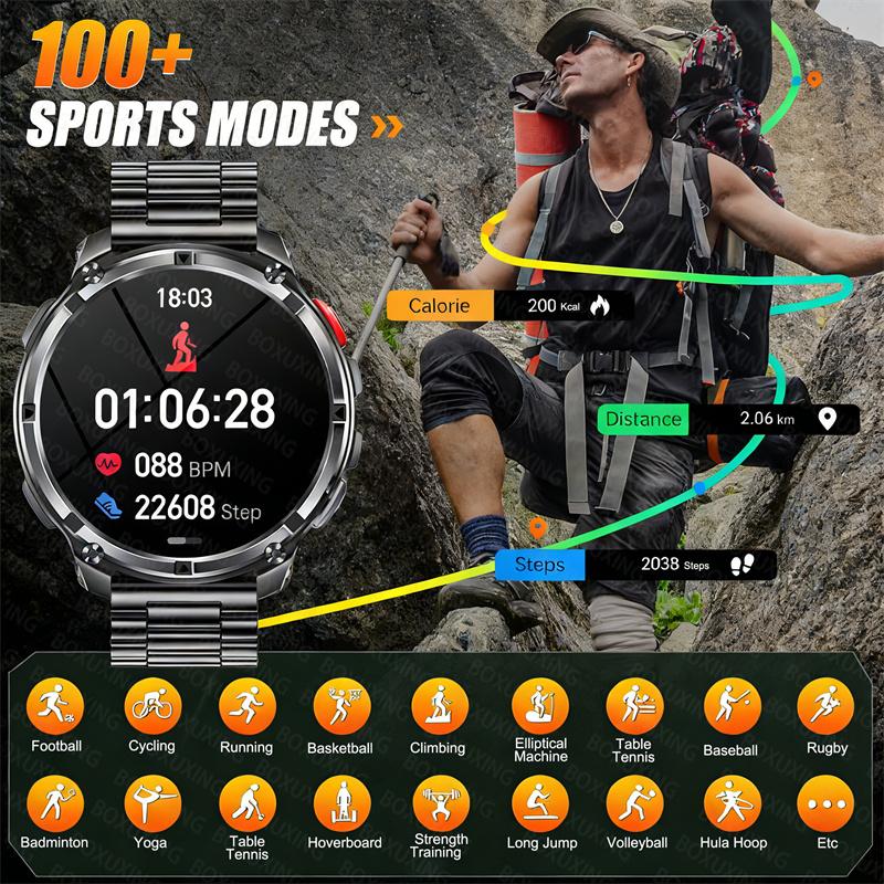 New T-Rex3 Ultra 1100mAh Battery Smart Watch GPS Track Compass IP69K Waterproof Sports tracker Outdoors Military Smartwatches