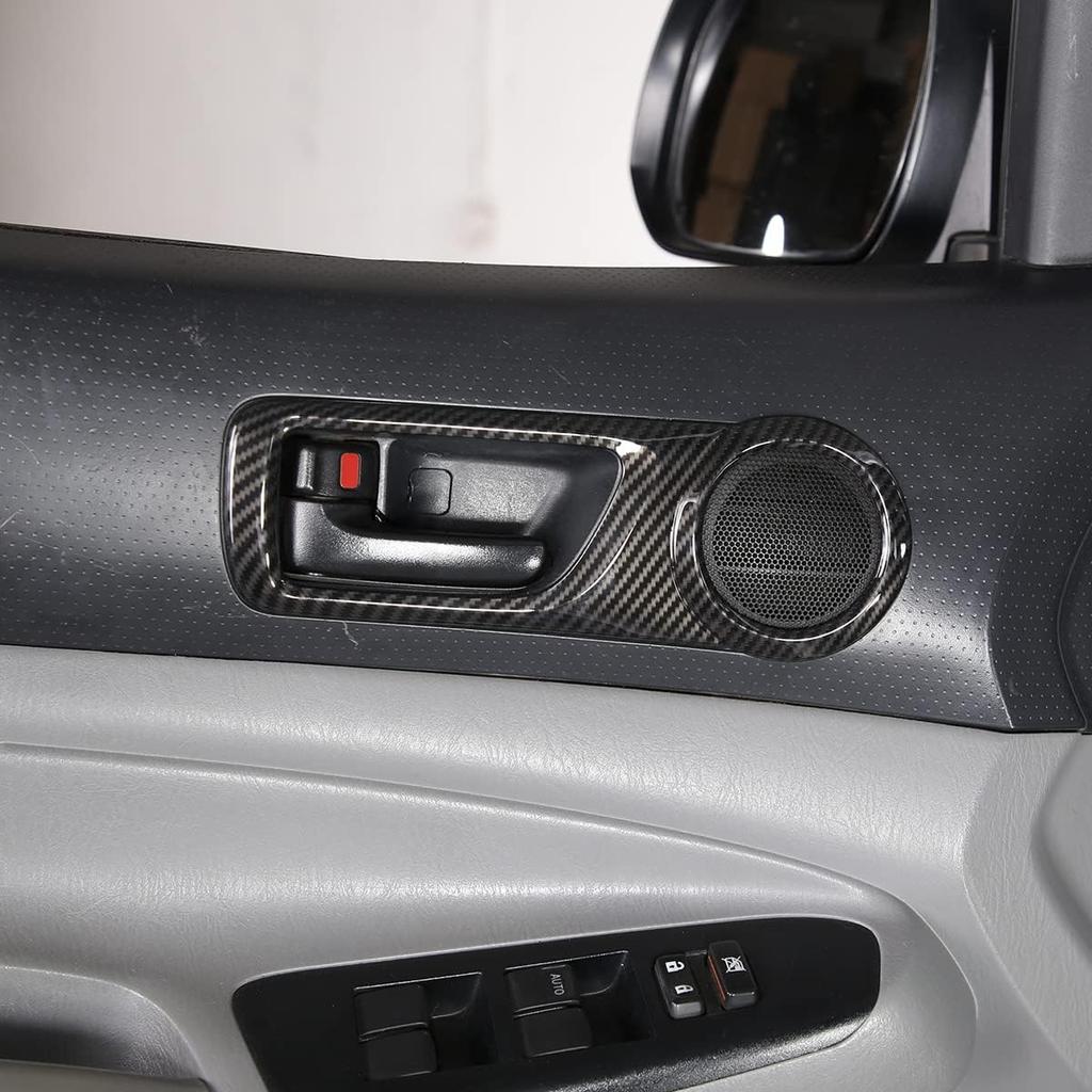 ABS Inner Car Look Interior Door Handle Panel Cover Trim for Toyota Tacoma 2011 2012 2013 2014 2015 (Carbon Fiber)